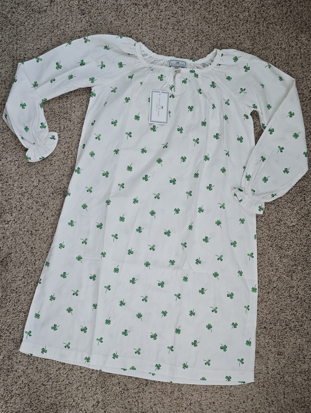 NEW -Petite Plume sz 10 Delphine Shamrocks Nightgown - Picture 5 of 13